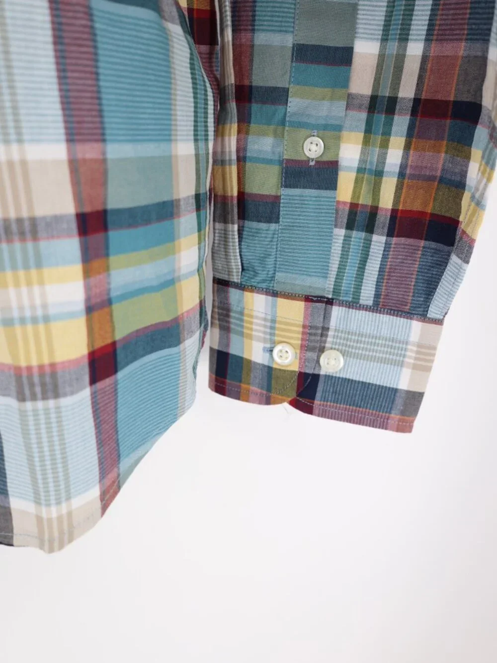 NWT Banana Republic Shirt Mens Medium Button Up Plaid Cotton Standard Fit casual